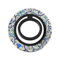Blue Floral Swirl – Magnetic Ring Holder