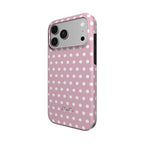 Coque de téléphone robuste MagSafe – Pois rose poudré | Elissa Rua