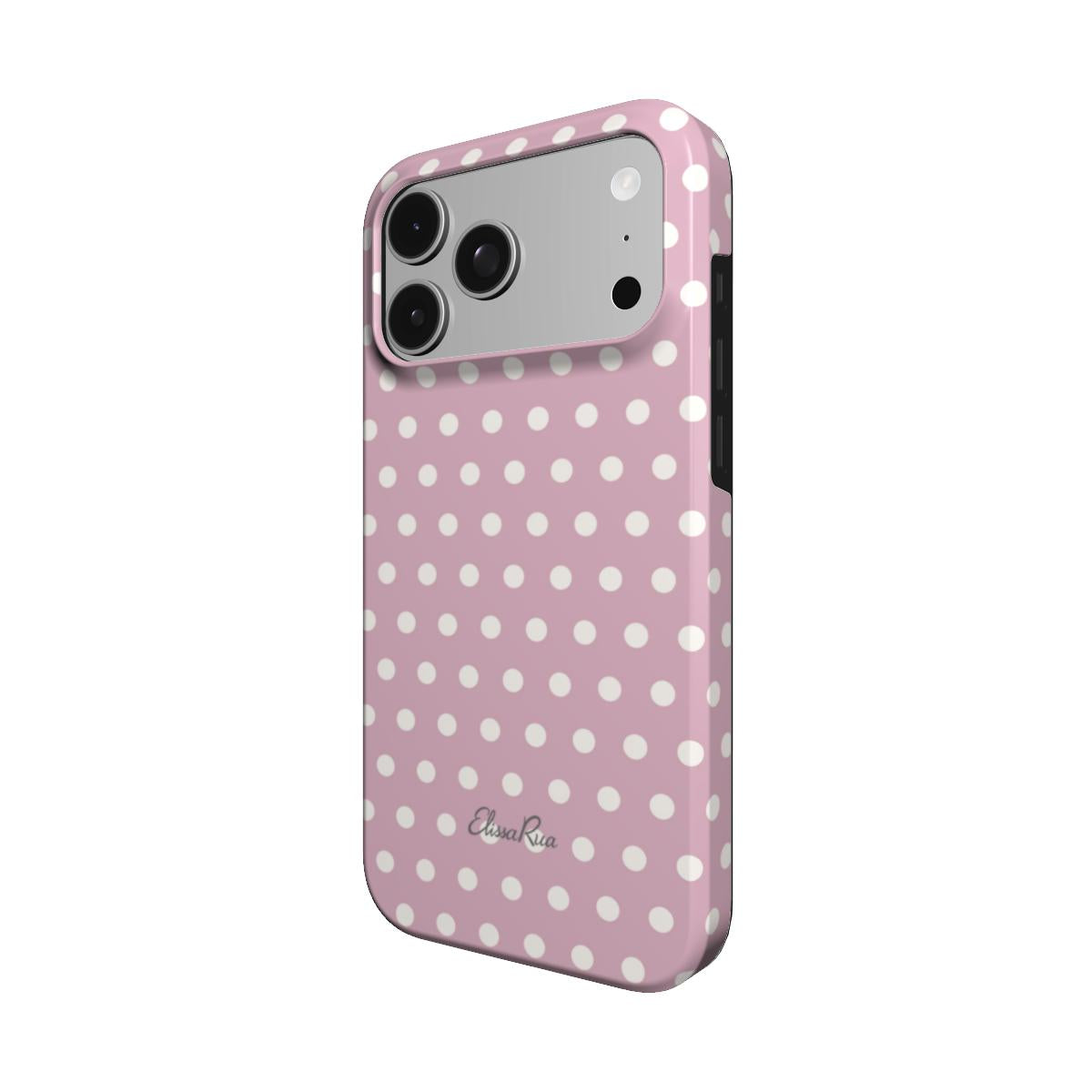 Blush Pink Polka Dot – MagSafe Tough Phone Case | Elissa Rua