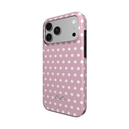 Blush Pink Polka Dot – MagSafe Tough Phone Case | Elissa Rua