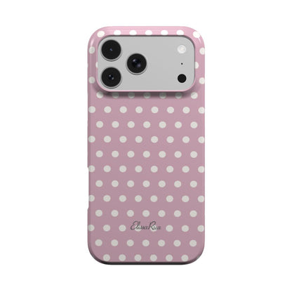 Blush Pink Polka Dot – MagSafe Tough Phone Case | Elissa Rua