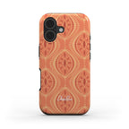 Boho orange geometric magsafe tough phone case