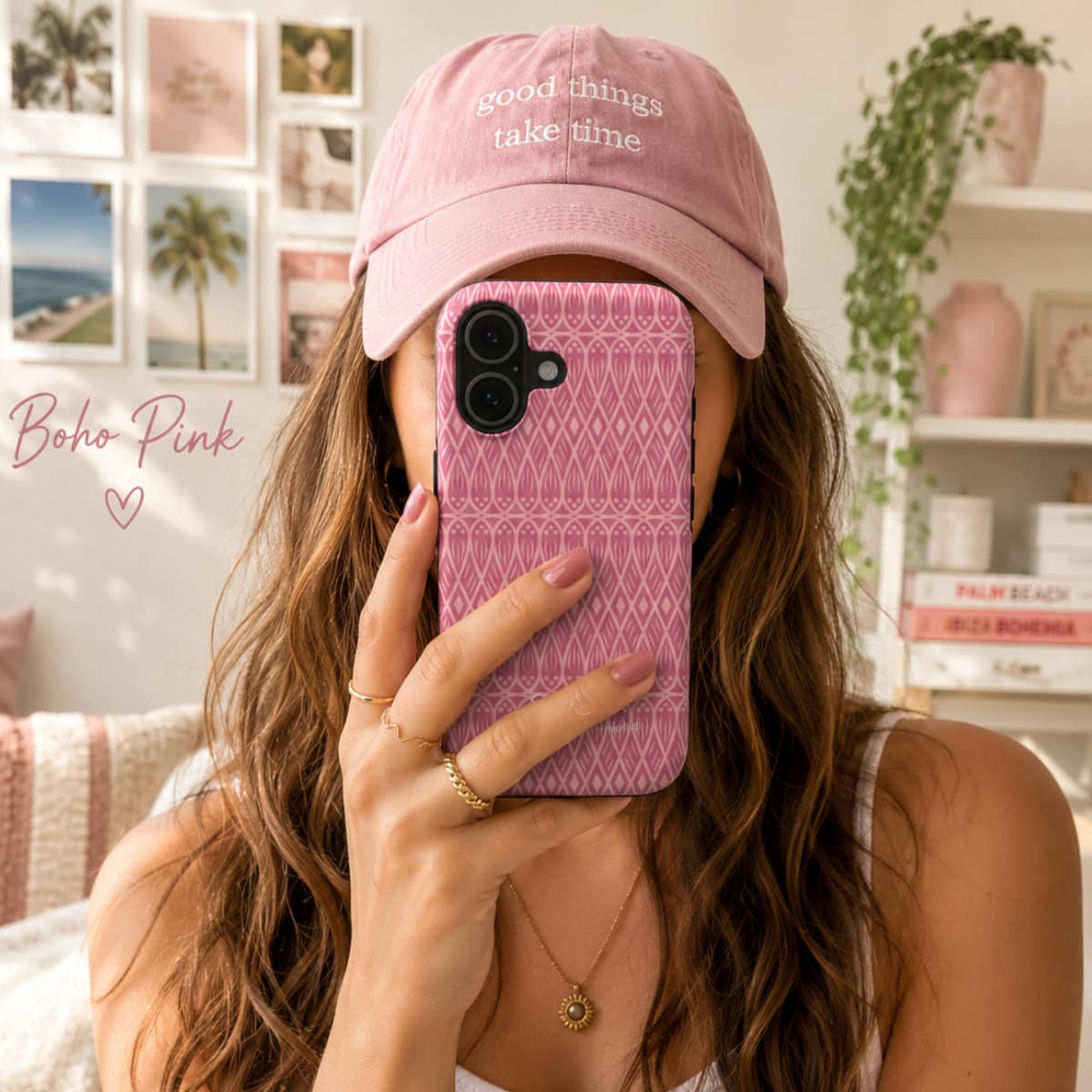 Pink Boho Geometric – Snap Phone Case | Elissa Rua