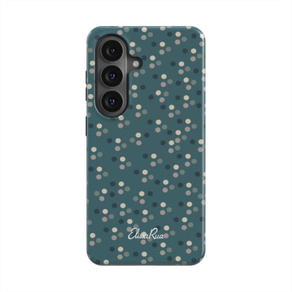 Bottle Green Dots magnetic tough phone case – front view