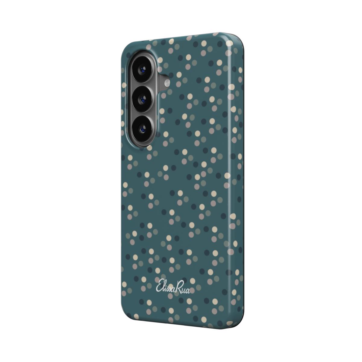 Bottle Green Dots magnetic tough phone case – side view