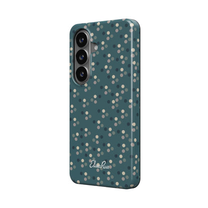 Bottle Green Dots magnetic tough phone case – side view