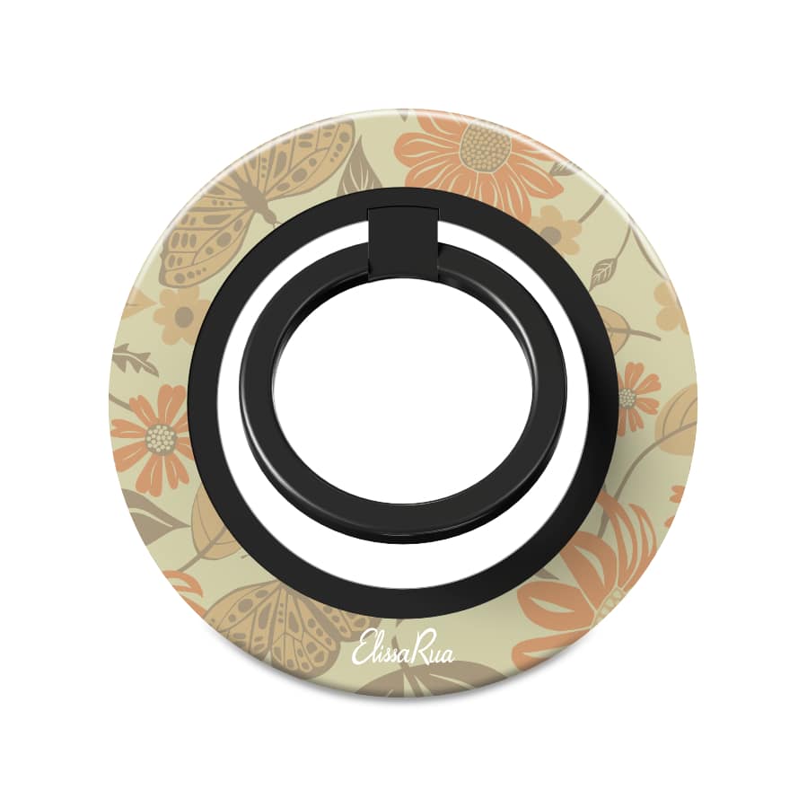 Butterfly & Floral – Magnetic Ring Holder
