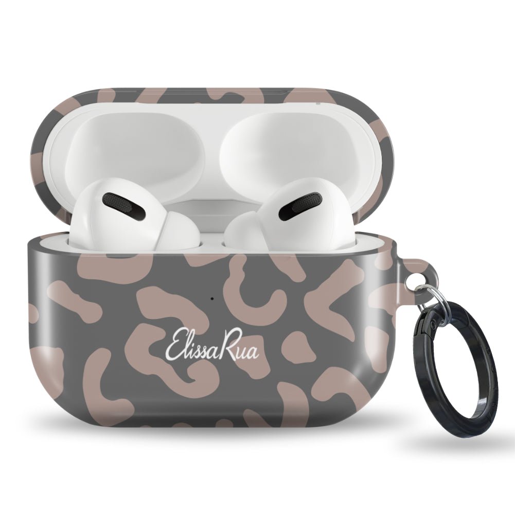 Charcoal Leopard – Apple AirPods Robustes Case | Elissa Rua
