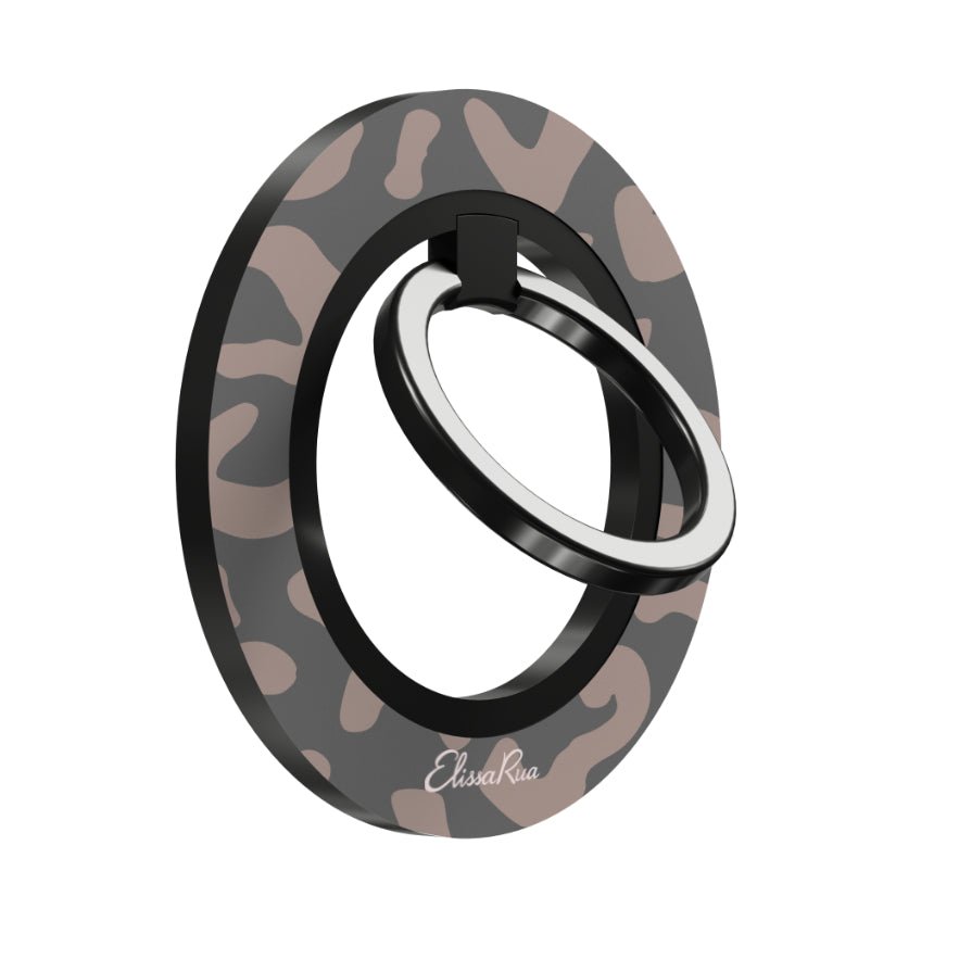 Charcoal Leopard – Magnetic Ring Holder
