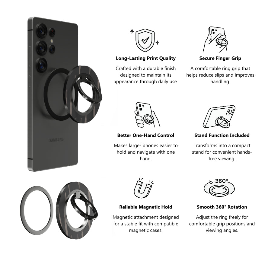 Charcoal Rain – Magnetic Ring Holder