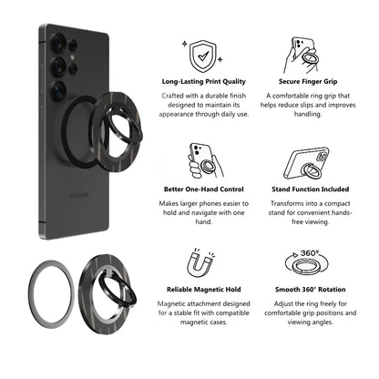 Charcoal Rain – Magnetic Ring Holder