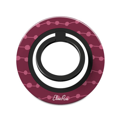 Cherry & Pink Stripe – Magnetic Ring Holder