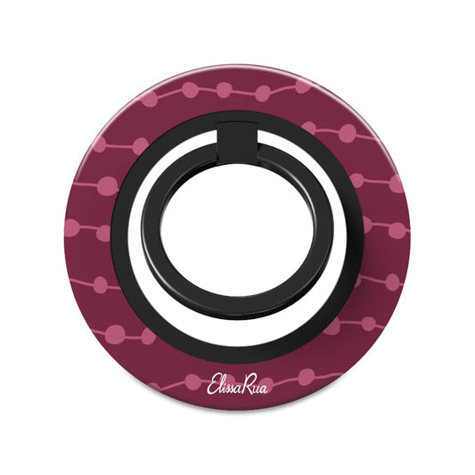Cherry & Pink Stripe – Magnetic Ring Holder