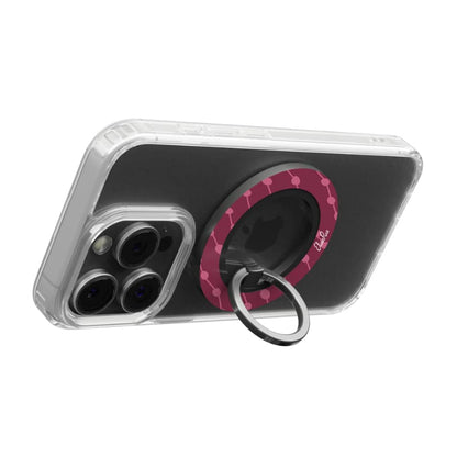 Cherry & Pink Stripe – Magnetic Ring Holder