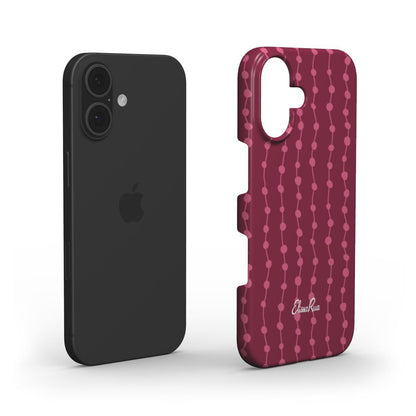 Cherry & Pink Stripe – Snap Phone Case | Elissa Rua