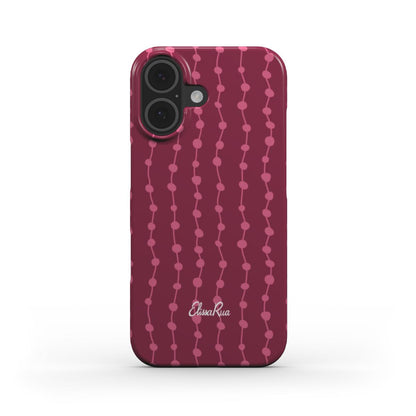 Cherry & Pink Stripe – Snap Phone Case | Elissa Rua