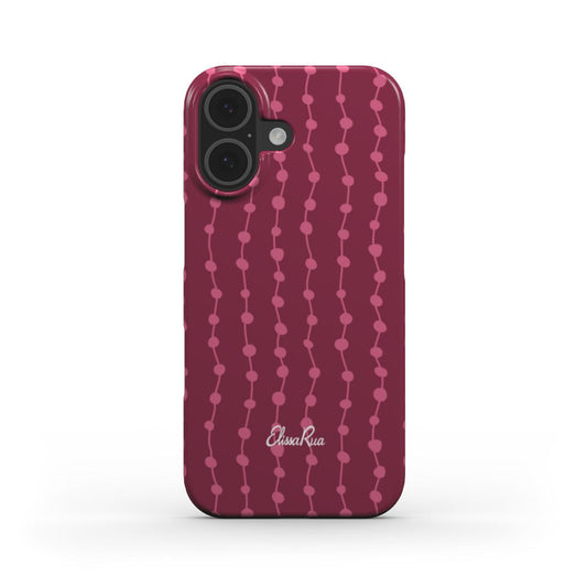 Cherry & Pink Stripe – Snap Phone Case | Elissa Rua