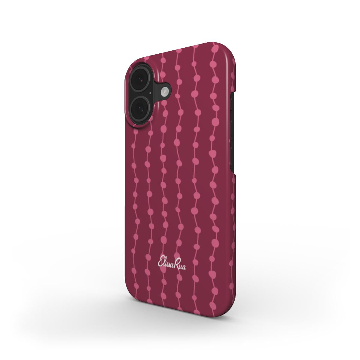 Cherry & Pink Stripe – Snap Phone Case | Elissa Rua