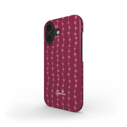 Cherry & Pink Stripe – Snap Phone Case | Elissa Rua