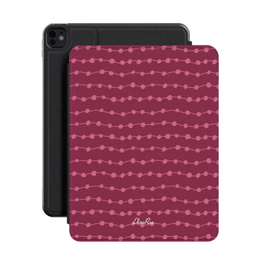 Cherry & Pink Stripe – Apple iPad Case | Elissa Rua