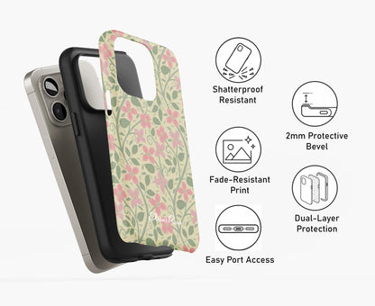 Clematis Floral – Tough Phone Case | Elissa Rua