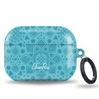 Cyan Mandala Geometric – Tough Airpods Case | Elissa Rua