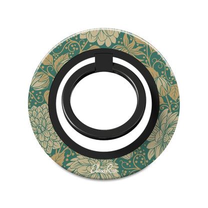 Vintage Dahlia Floral – Magnetic Ring Holder | Elissa Rua