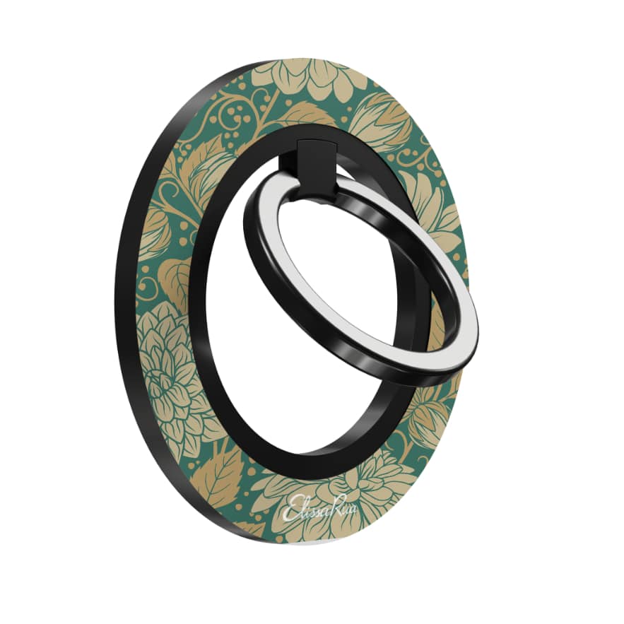Vintage Dahlia Floral – Magnetic Ring Holder | Elissa Rua