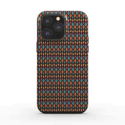 Diamond Cascade Geometric Tough Phone Case for iPhone and Samsung