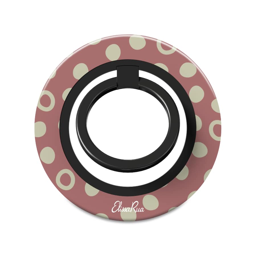 Dusty Rose Polka Dot – Magnetic Ring Holder