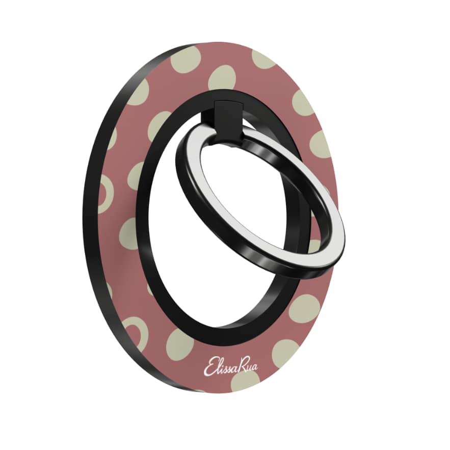 Dusty Rose Polka Dot – Magnetic Ring Holder