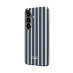 Elissa Rua Navy and Cream Stripe Magnetic Tough Phone Case - side view