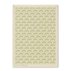 Cream and green patterned tea towel with subtle botanical design from the Fabulous Funghi tea towel set.
