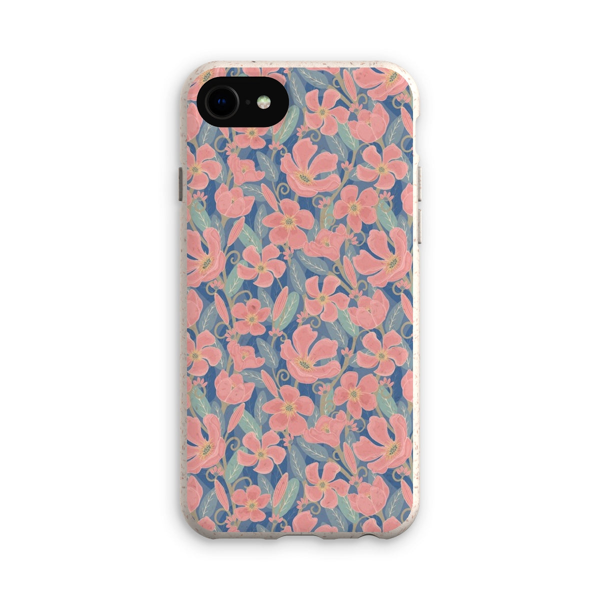 Oleander Floral Eco Phone Case - Pink & Blue