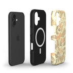 Magsafe tough phone case layers with floral and butterfly design 