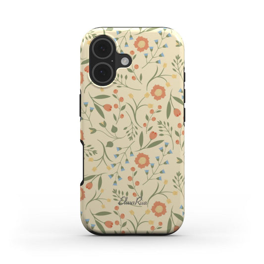 Floral whimsy magsafe tough phone case