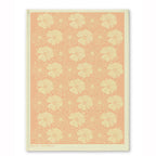 Peach floral patterned tea towel with soft botanical artwork, part of the Floral Wilderness designer collection.