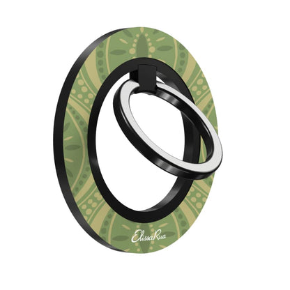 Green Boho Geometric – Magnetic Ring Holder