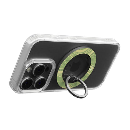 Green Boho Geometric – Magnetic Ring Holder