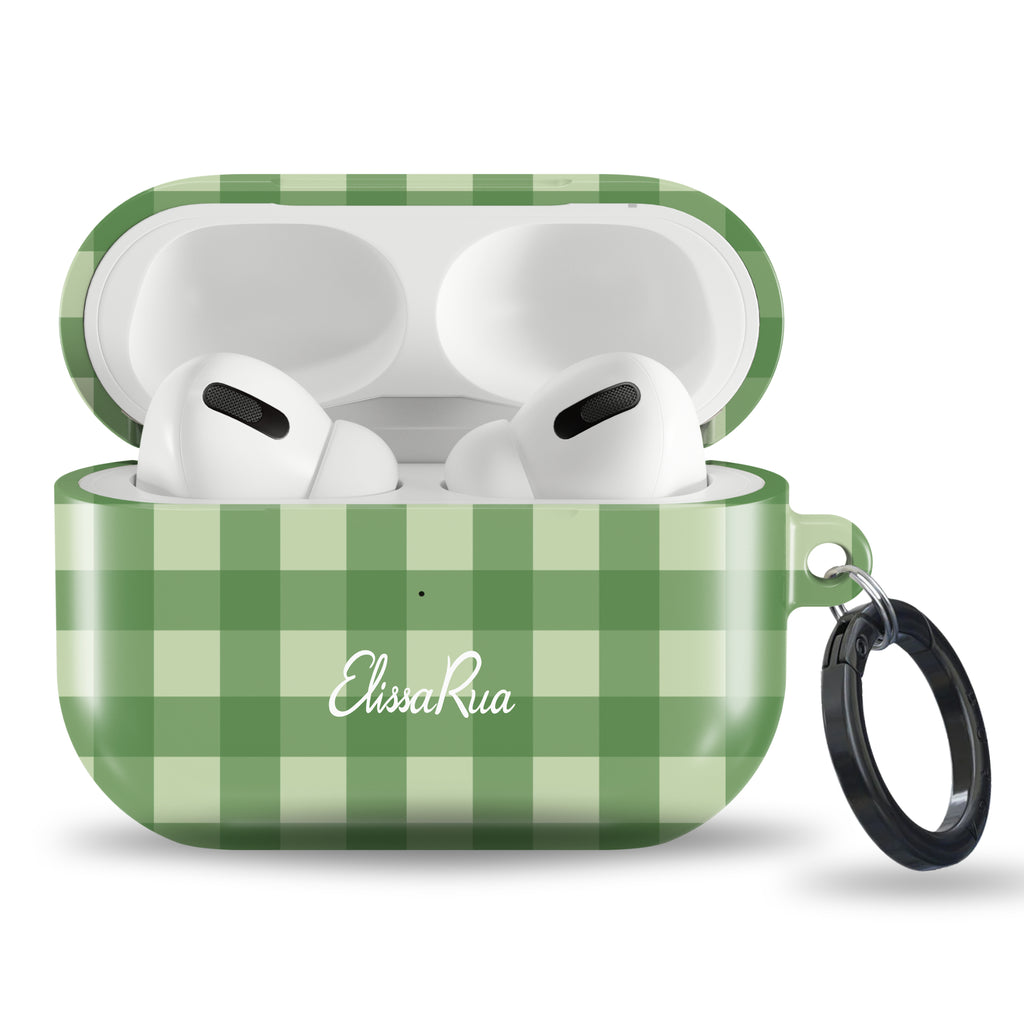 Green Gingham – Apple AirPods Tough Case