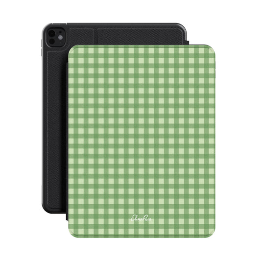 Green Gingham – Apple iPad Case | Classic Check Pattern