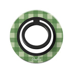 Green Gingham – Magnetic Ring Holder