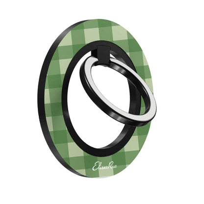 Green Gingham – Magnetic Ring Holder