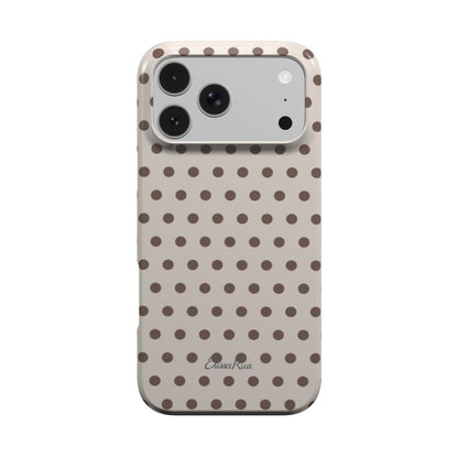 Ivory Polka Dot – MagSafe Tough Phone Case | Elissa Rua