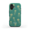 Jellyfish Turquoise Tough Phone Case for iPhone and Samsung