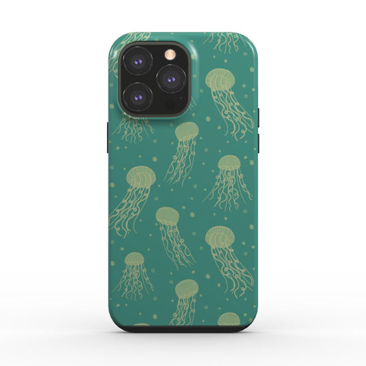 Jellyfish Turquoise Tough Phone Case for iPhone and Samsung