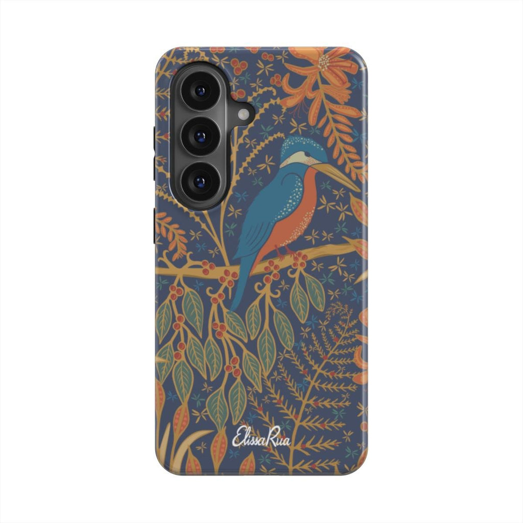 Kingfisher Art Nouveau magnetic tough phone case – side view