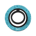 Soporte magnético para anillo – Mandala geométrico cian