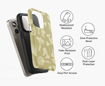 Beige Mushrooms – Tough Phone Case | Elissa Rua