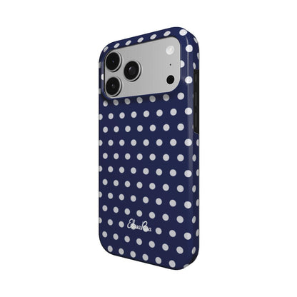 Navy Polka Dot – Tough Phone Case | Elissa Rua